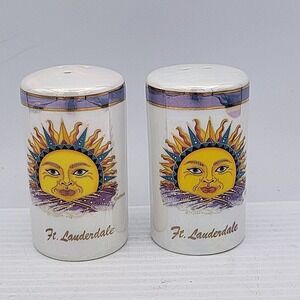 Ft Lauderdale Salt and pepper Shakers Souvenir -  Sunrise Over The Beach